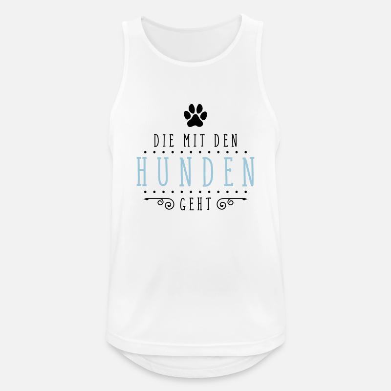 die mit den hunden geht - Männer Tank Top atmungsaktiv - Weiß