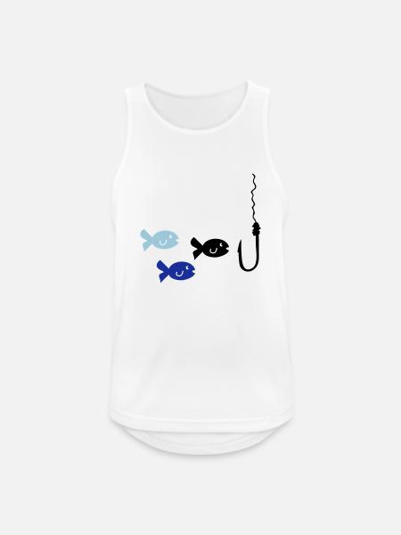 Fishing Fish - Men's Breathable Tank Top - white