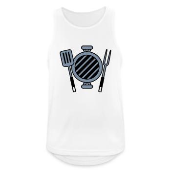BBQ Grill Master Coal Grill Barbecue - Débardeur respirant Homme - blanc - Devant - Nick (188cm)