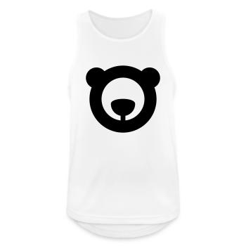 Logo de l’ours - Débardeur respirant Homme - blanc - Devant - Nick (188cm)