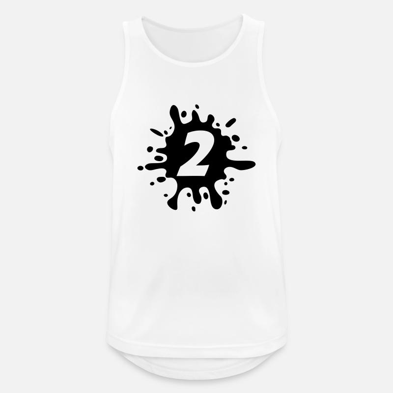2 - Männer Tank Top atmungsaktiv - Weiß