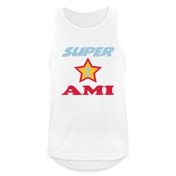 SUPER AMI - Débardeur respirant Homme - blanc - Devant - Nick (188cm)