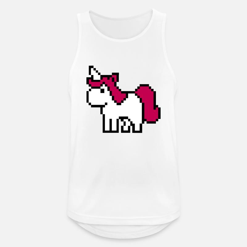 pixel einhorn 002 - Männer Tank Top atmungsaktiv - Weiß
