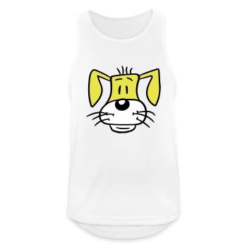 Dog Face Small Happy Puppy Pet - Men's Breathable Tank Top - white - Front - Nick (188cm)
