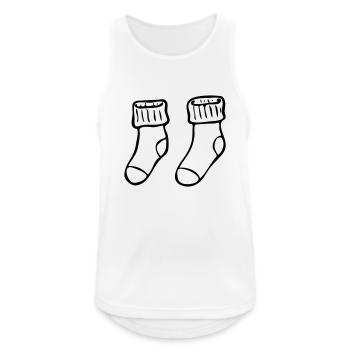 Pair of socks - Men's Breathable Tank Top - white - Front - Nick (188cm)