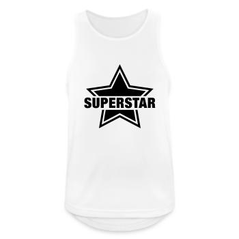 superstar_des_monats__f1 - Débardeur respirant Homme - blanc - Devant - Nick (188cm)
