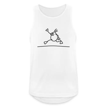 Laufen Ziel - Männer Tank Top atmungsaktiv - Weiß - Vorne - Nick (188cm)