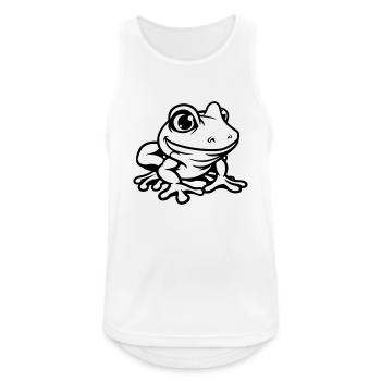 Grenouille Bande dessinée - Débardeur respirant Homme - blanc - Devant - Nick (188cm)