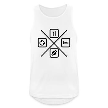 The life cycle of a rugby player, rugby - Men's Breathable Tank Top - white - Front - Nick (188cm)