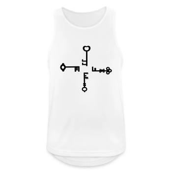 Four keys - Men's Breathable Tank Top - white - Front - Nick (188cm)