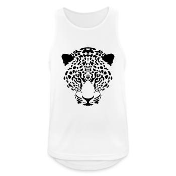 panthère fauve chat sauvage guépard prédateur - Débardeur respirant Homme - blanc - Devant - Nick (188cm)