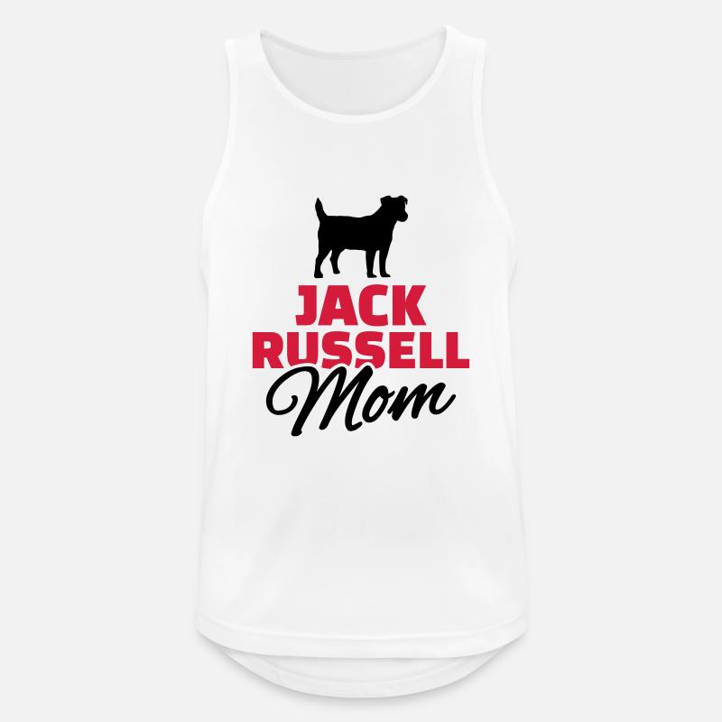 Jack Russel Mom - Men's Breathable Tank Top - white