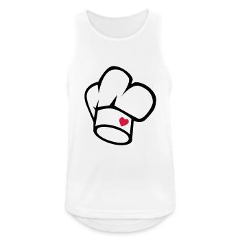 cuisinier - Débardeur respirant Homme - blanc - Devant - Nick (188cm)