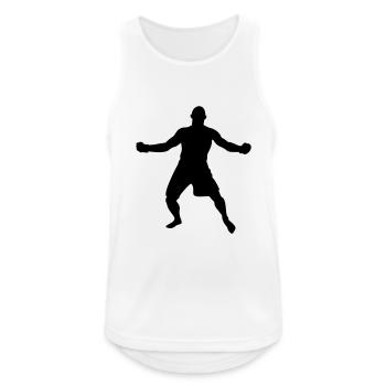 MMA # 7 - Männer Tank Top atmungsaktiv - Weiß - Vorne - Nick (188cm)