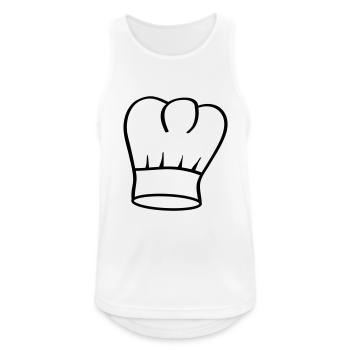 toque de cuisinier - Débardeur respirant Homme - blanc - Devant - Nick (188cm)