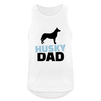 Husky - Männer Tank Top atmungsaktiv - Weiß - Vorne - Nick (188cm)