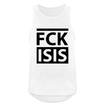 fck_isis_f1 - Männer Tank Top atmungsaktiv - Weiß - Vorne - Nick (188cm)
