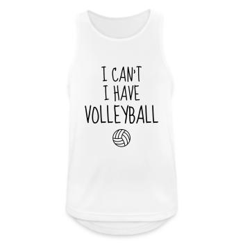 Volleyball - Volley Ball - Volley-Ball - Sport - Männer Tank Top atmungsaktiv - Weiß - Vorne - Nick (188cm)