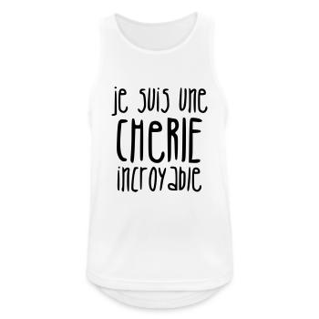 Chéri Love Chérie Amour Femme Mari Valentin - Men's Breathable Tank Top - white - Front - Nick (188cm)