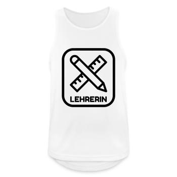 Lehrer / Professor / Schule / Lehrerin / Kind - Männer Tank Top atmungsaktiv - Weiß - Vorne - Nick (188cm)