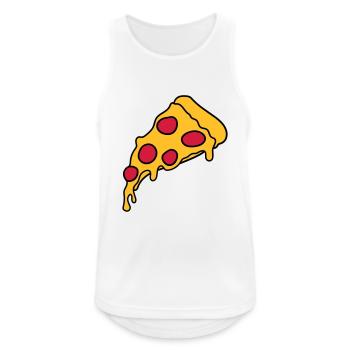 morceau salami pizza délicieuse nourriture faim ba - Débardeur respirant Homme - blanc - Devant - Nick (188cm)