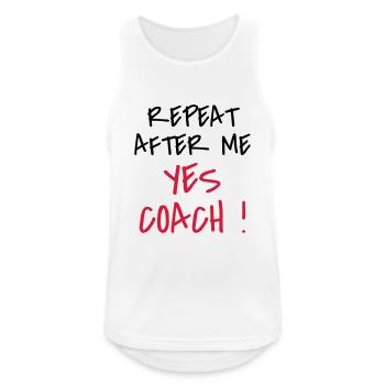 Coach / Coaching / Trainer / Sport - Männer Tank Top atmungsaktiv - Weiß - Vorne - Nick (188cm)