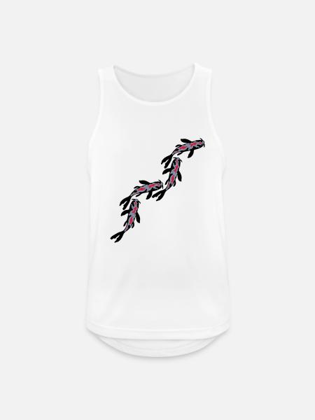 Many Koi Fish Nishikigoi - Men's Breathable Tank Top - white