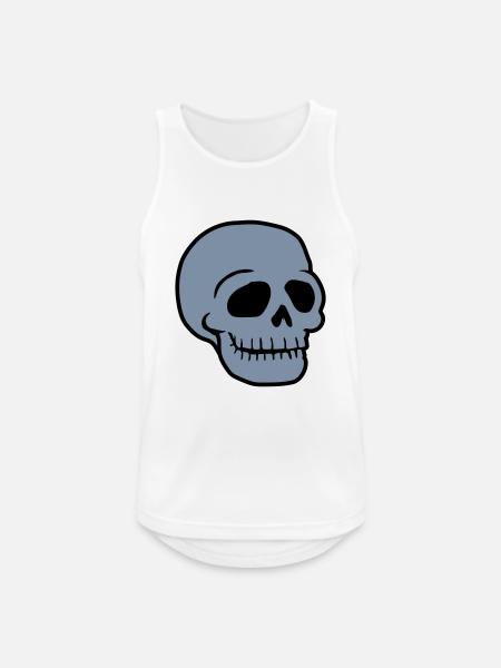 Friendly Comic Skull Skull - Men's Breathable Tank Top - white