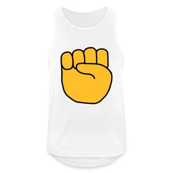 Emoji Fist Sketch Couleur - Débardeur respirant Homme - blanc - Devant - Nick (188cm)