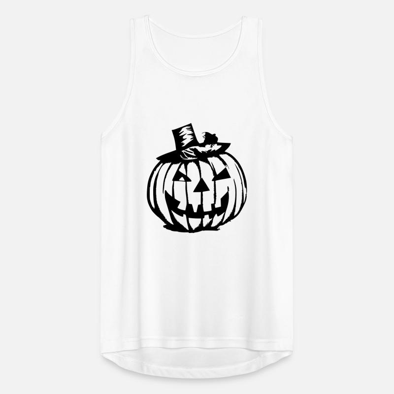Halloween Spooky Pumpkin Lantern Vector Débardeur respirant Homme