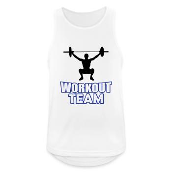 workout team - Männer Tank Top atmungsaktiv - Weiß - Vorne - Nick (188cm)