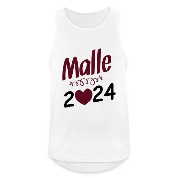 malle 2024 - Männer Tank Top atmungsaktiv - Weiß - Vorne - Nick (188cm)