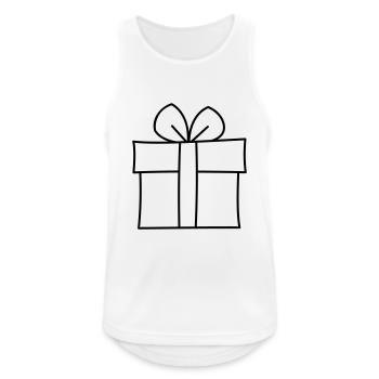 Geschenk - Männer Tank Top atmungsaktiv - Weiß - Vorne - Nick (188cm)