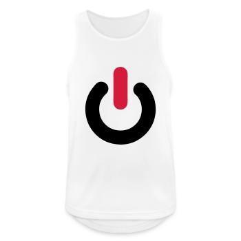 Schalter - Männer Tank Top atmungsaktiv - Weiß - Vorne - Nick (188cm)
