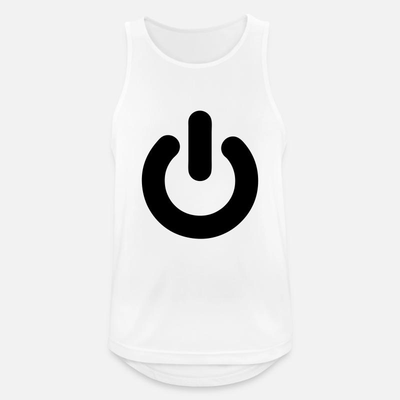 on, off, switch, PC, computer, SWITCH, on, out, - Men's Breathable Tank Top - white