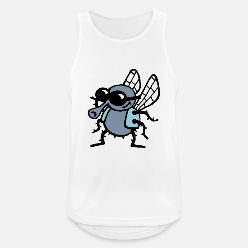 cool_fly_3c_white - Men's Breathable Tank Top - white