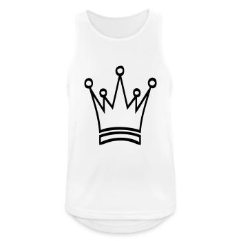krone - Männer Tank Top atmungsaktiv - Weiß - Vorne - Nick (188cm)