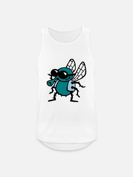 cool_fly_3c_white - Men's Breathable Tank Top - white