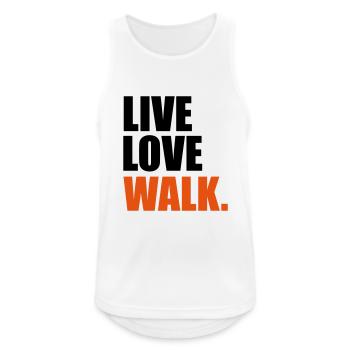Nordic Walking - Männer Tank Top atmungsaktiv - Weiß - Vorne - Nick (188cm)