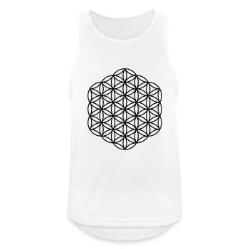 Fleur de la vie - Hexagon - Débardeur respirant Homme - blanc - Devant - Nick (188cm)