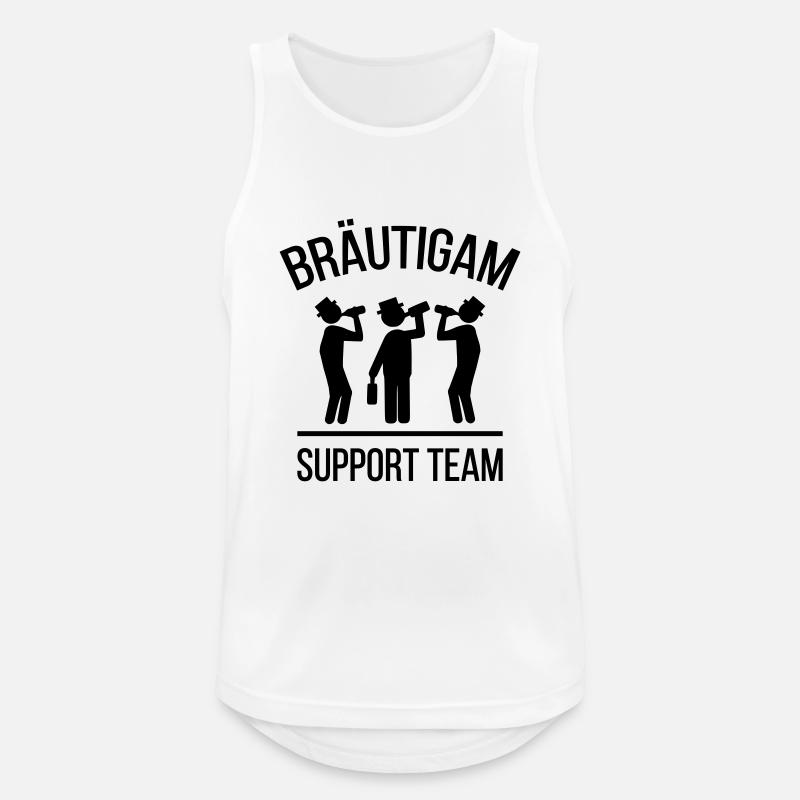 Bräutigam Support Team - Männer Tank Top atmungsaktiv - Weiß
