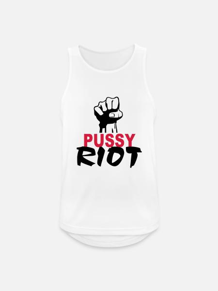 Pussy Riot - Men's Breathable Tank Top - white