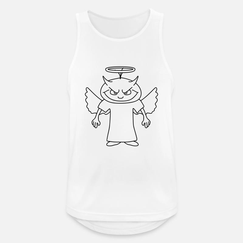 Devil Angel - Men's Breathable Tank Top - white
