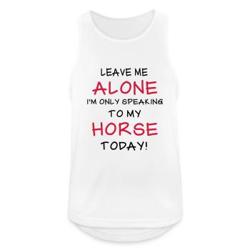 Horse - Männer Tank Top atmungsaktiv - Weiß - Vorne - Nick (188cm)
