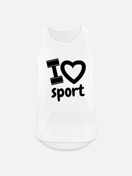 i love sport - Men's Breathable Tank Top - white
