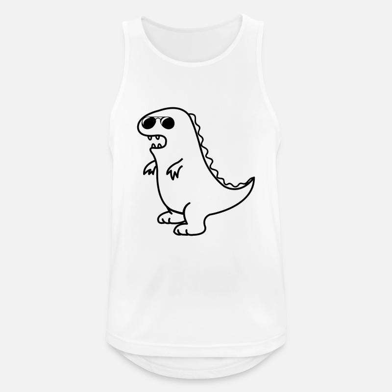 cool dino - Männer Tank Top atmungsaktiv - Weiß