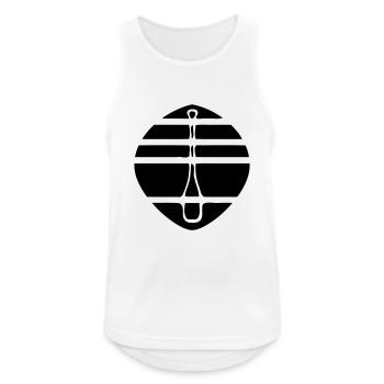 schwarzes Paddel Logo - Männer Tank Top atmungsaktiv - Weiß - Vorne - Nick (188cm)