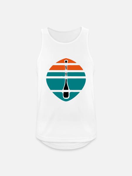 Paddle Sunset Logo - Débardeur respirant Homme - blanc