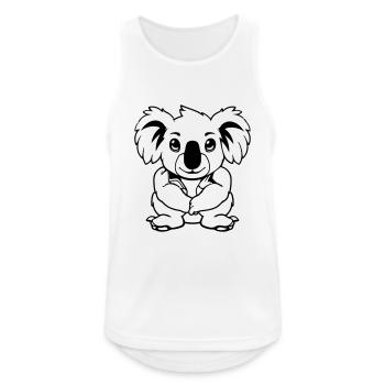 koalabär comic - Männer Tank Top atmungsaktiv - Weiß - Vorne - Nick (188cm)