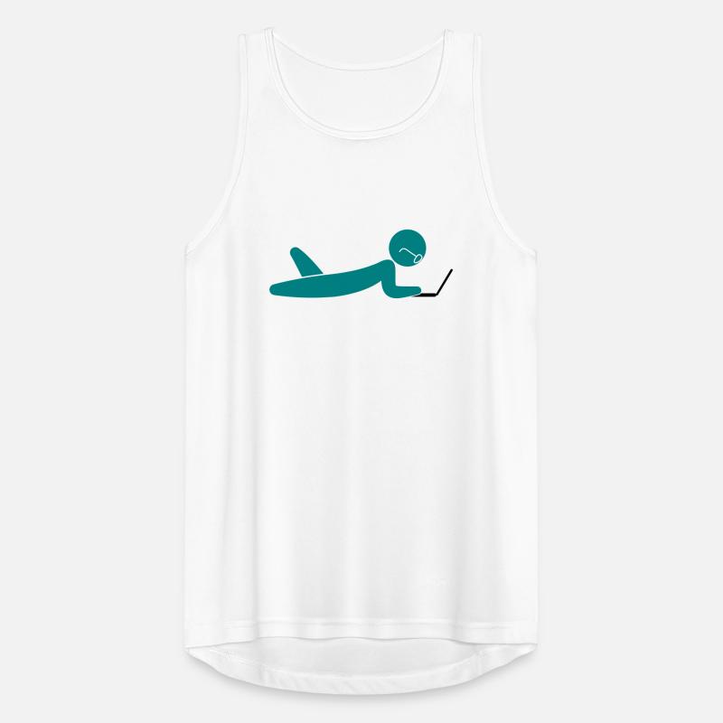 A programmer using a laptop Men's Breathable Tank Top